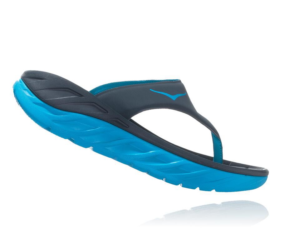 Sandalias Hoka One One Mujer - Ora Recovery Flip - Azul Marino - IZM910375